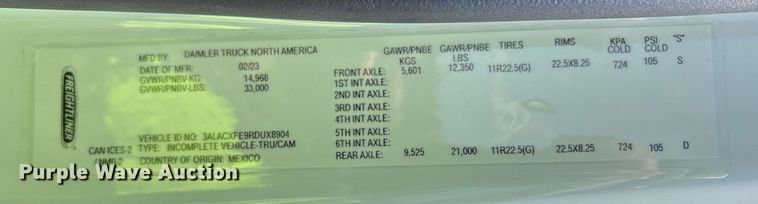 image for item YA0652 2024 Freightliner Business Class M2 bucket truck