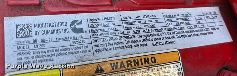 image for item YA0653 2023 Freightliner  Business Class M2 bucket truck