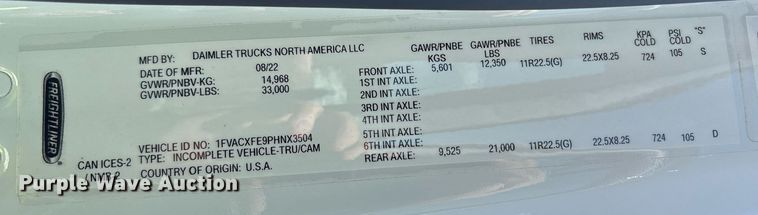 image for item YA0653 2023 Freightliner  Business Class M2 bucket truck