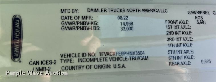 image for item YA0653 2023 Freightliner  Business Class M2 bucket truck