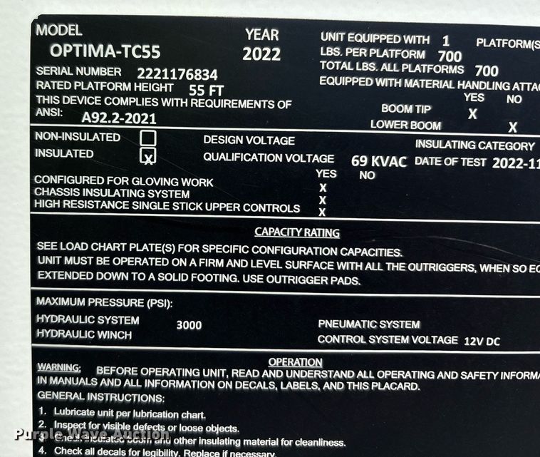 image for item YA0654 2023 Freightliner Business Class M2 bucket truck