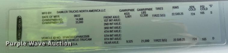 image for item YA0654 2023 Freightliner Business Class M2 bucket truck