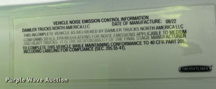 image for item YA0654 2023 Freightliner Business Class M2 bucket truck