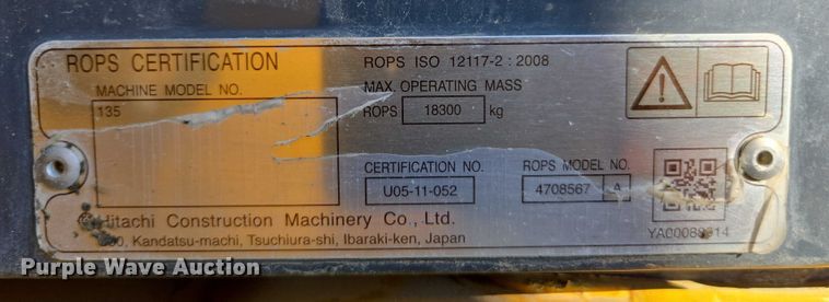 image for item YA0877 2023 John Deere 135 P-TIER excavator