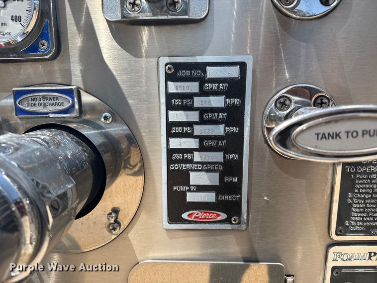 image for item DJ7757 2002 Pierce  Tilt cab pumper fire truck