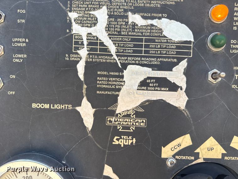 image for item DJ7757 2002 Pierce  Tilt cab pumper fire truck