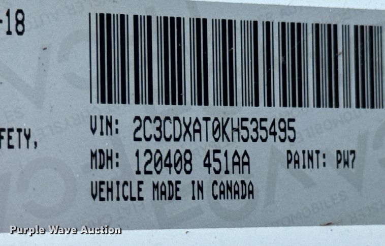 image for item DK0010 2019 Dodge Charger Police 