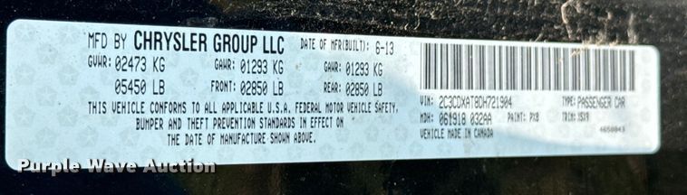 image for item DK0012 2013 Dodge Charger Police 