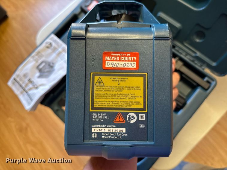 image for item DO0892 Bosch GRL 245 HV self-leveling rotary laser