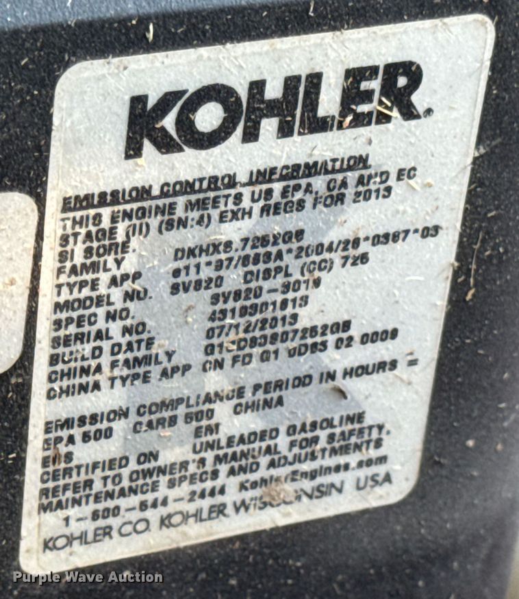 image for item DW3480 Kubota ZG123S ZTR lawn mower