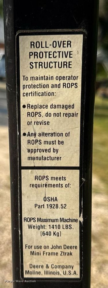 image for item DW3482 John Deere 727A ZTR lawn mower