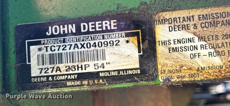 image for item DW3482 John Deere 727A ZTR lawn mower