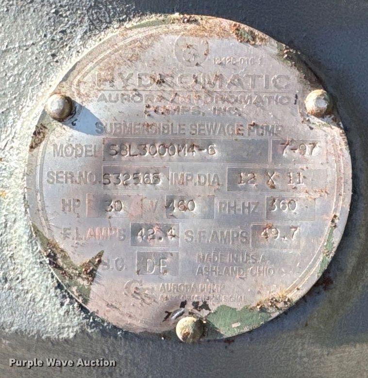 image for item DW3484 (4) Hydromatic sewage pumps