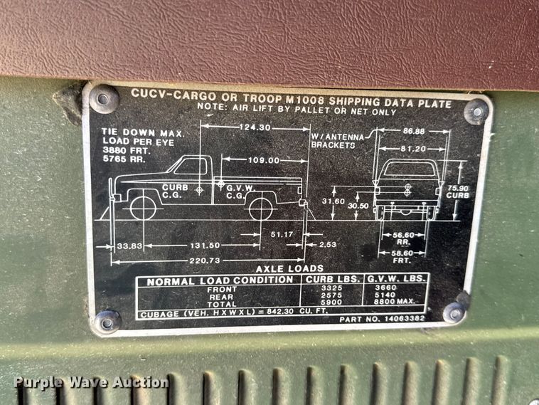 image for item DW3485 1985 Chevrolet D3 brush fire truck