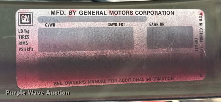 image for item DW3485 1985 Chevrolet D3 brush fire truck