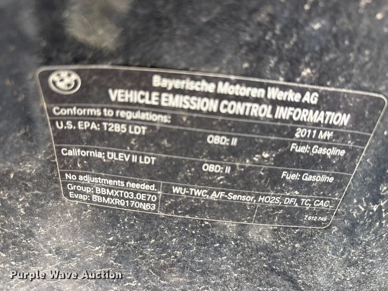 image for item DW8670 2011 BMW X5 SUV