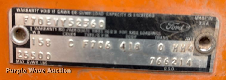 image for item DX8037 1977 Ford F700 dump truck