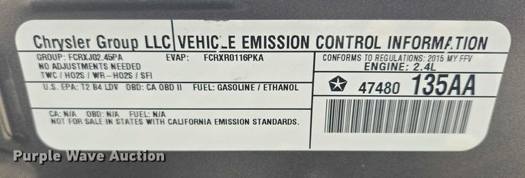 image for item DY1087 2015 Chrysler 200 