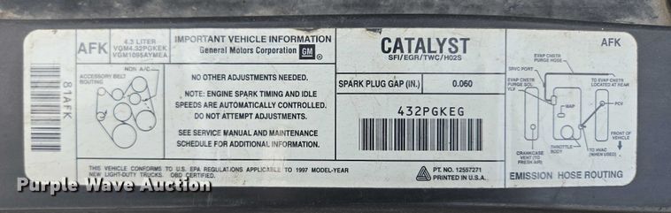 image for item DY1095 1997 Chevrolet Blazer SUV