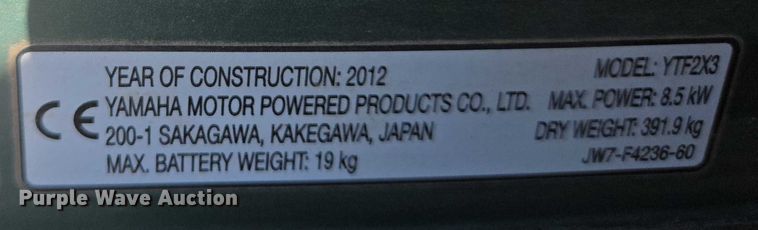 image for item DY1097 Yamaha YTF2X3 golf cart
