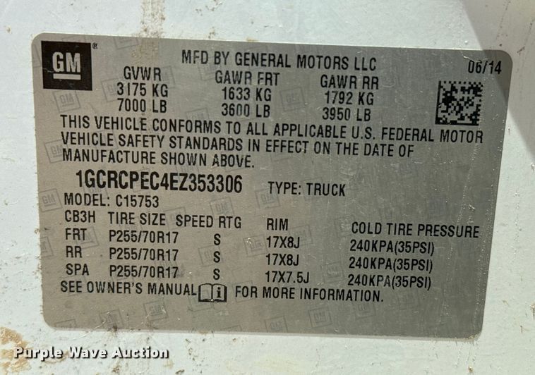 image for item DZ8906 2014 Chevrolet Silverado 1500 Double Cab pickup truck