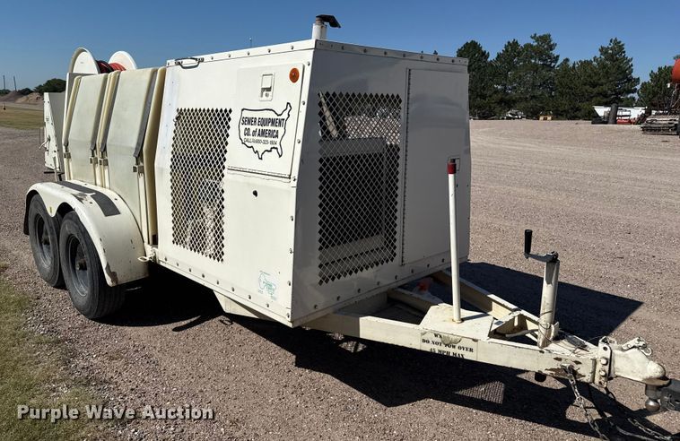 image for item DZ8943 1998 Sewer Equip. Co of America sewer jetter trailer