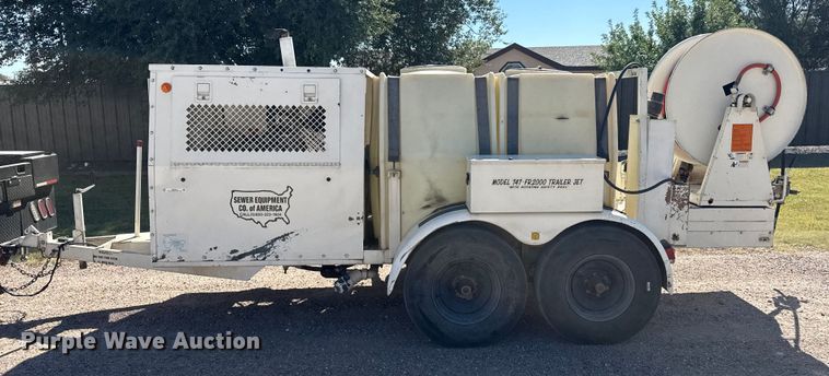 image for item DZ8943 1998 Sewer Equip. Co of America sewer jetter trailer