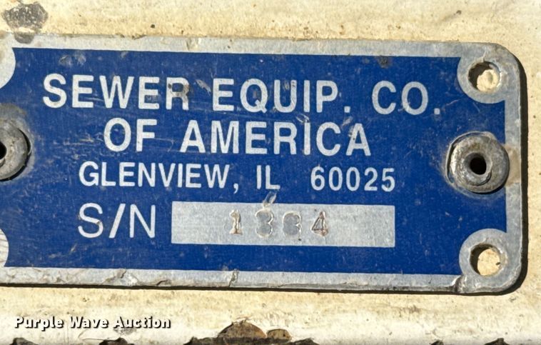 image for item DZ8943 1998 Sewer Equip. Co of America sewer jetter trailer