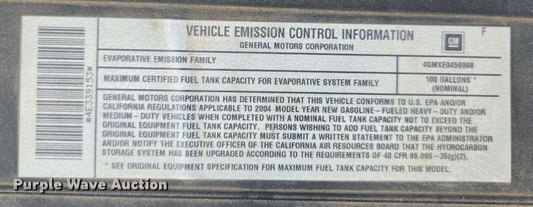 image for item EC1138 2004 Chevrolet Silverado 2500HD utility bed pickup truck