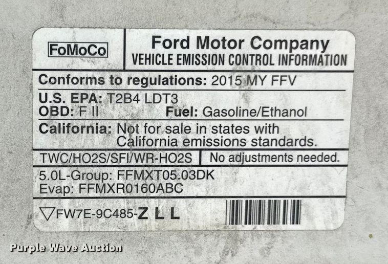 image for item ED4471 2015 Ford F150 XL SuperCab pickup truck