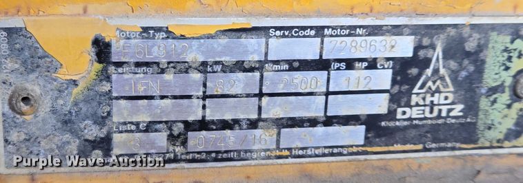 image for item EF1836 1987 Bomag BW213D single drum vibratory roller