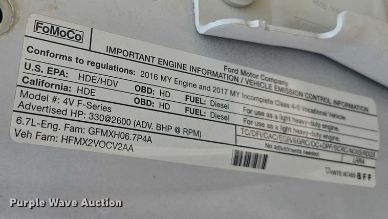 image for item EF1838 2017 Ford F550 utility / service truck