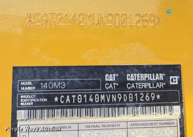image for item EF1839 2018 Caterpillar 140M3 motor grader