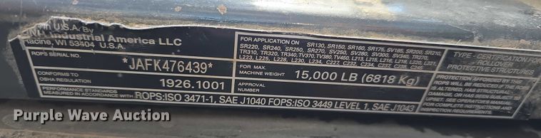 image for item EO1559 2019 Case TR340 tracked skid steer loader