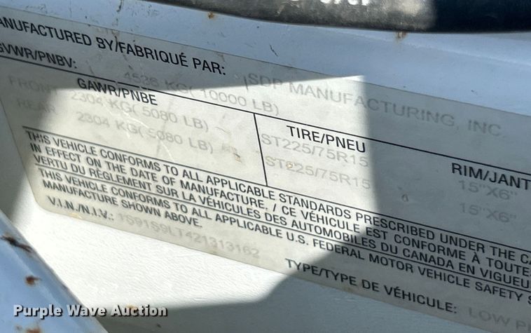 image for item ET3011 2002 S.D.P Manufacturing EZ Hauler 2500 mini digger derrick