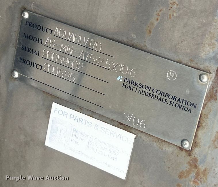 image for item ET3015 Parkson Corp AG-MN-A75:2.5X10:6 waste water bar screen