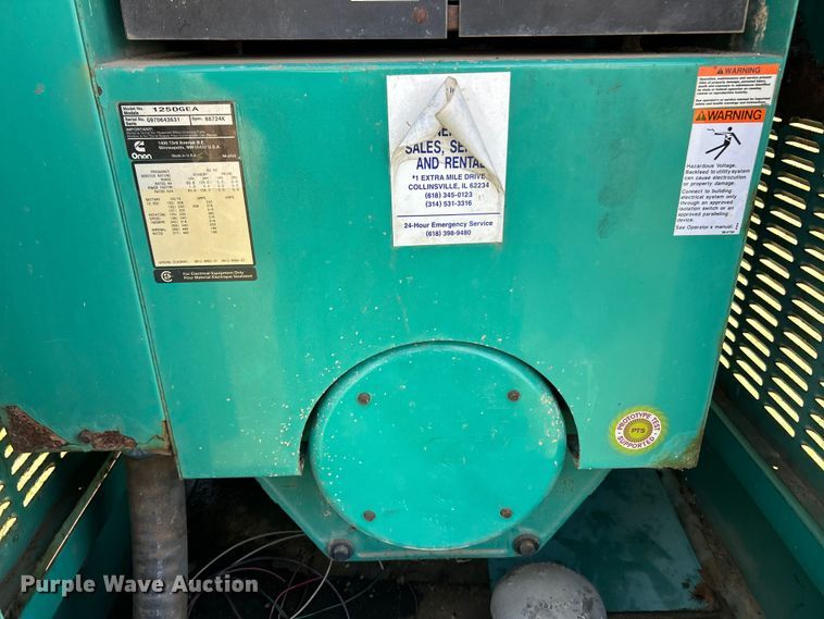 image for item ET3016 Onan 125DGEA generator