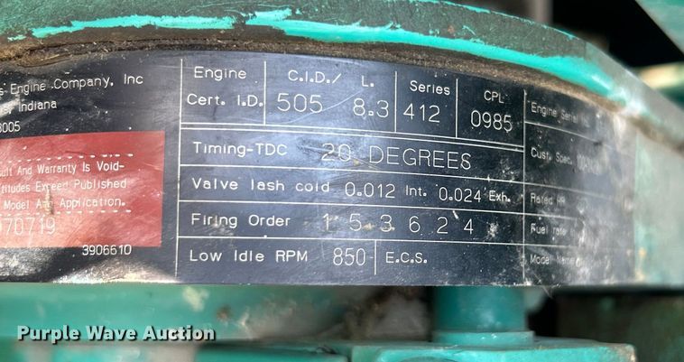 image for item ET3016 Onan 125DGEA generator