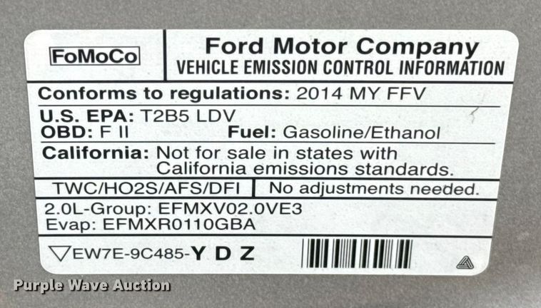 image for item EU2055 2014 Ford Focus  