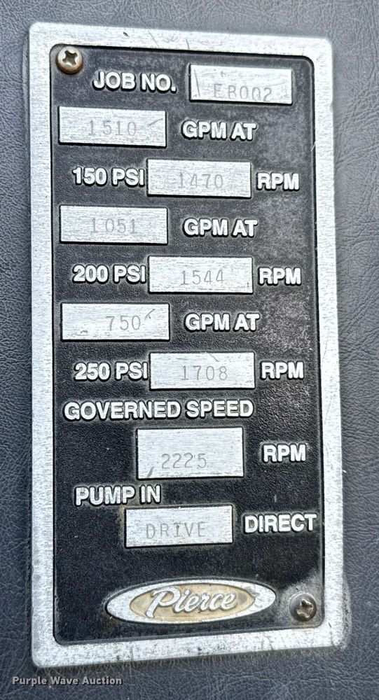 image for item EU2150 1997 Pierce Manufacturing Quantum pumper fire truck