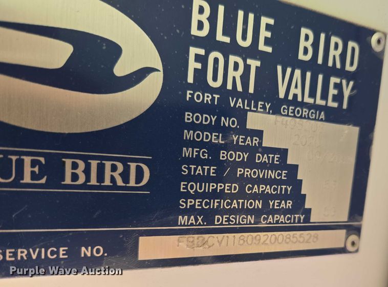 image for item EU3571 2020 Blue Bird Vision  school bus