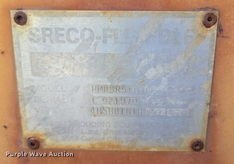 image for item EU3585 2022 Sreco-Flexible HMRSR516TR sewer cleaning trailer