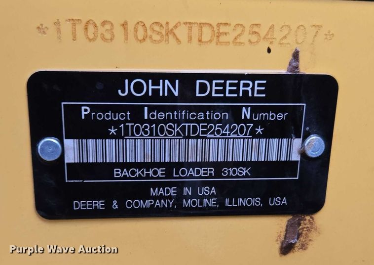 image for item EU3632 2014 John Deere 310SK backhoe