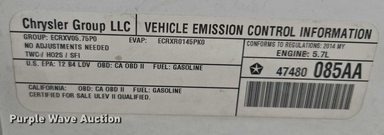 image for item EV1512 2014 Dodge Charger Police 