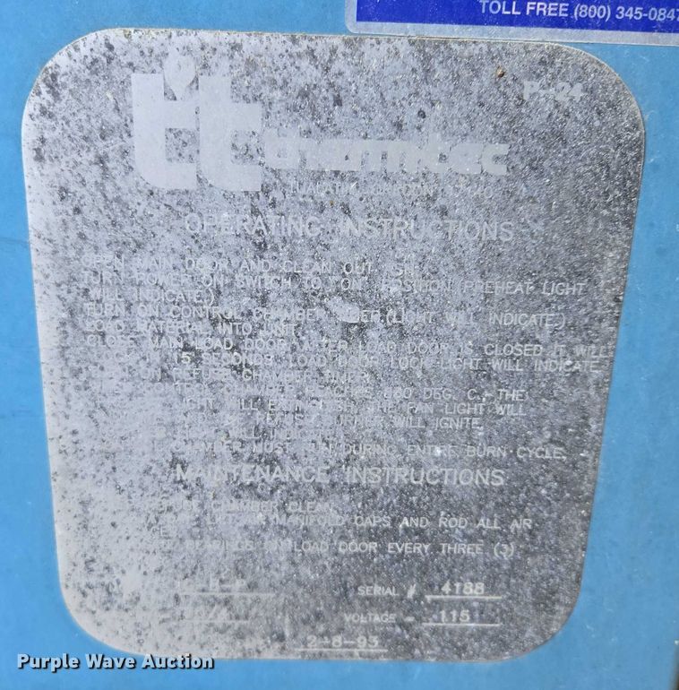 image for item EV1528 Thermomatic G-8-P incinerator