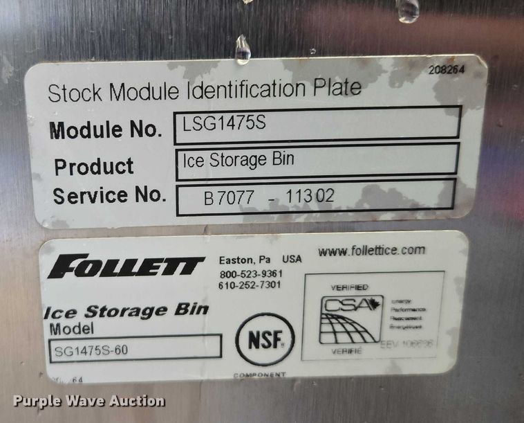 image for item EV1544 Manitowoc ID0906W-261 ice machine
