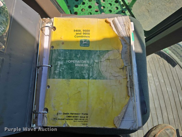 image for item DE2186 1993 John Deere 9500 RWA combine
