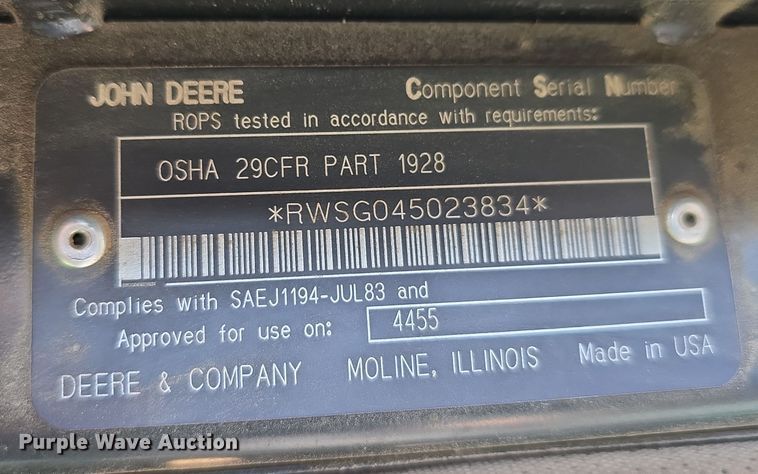 image for item DR3976 1992 John Deere 4455 tractor