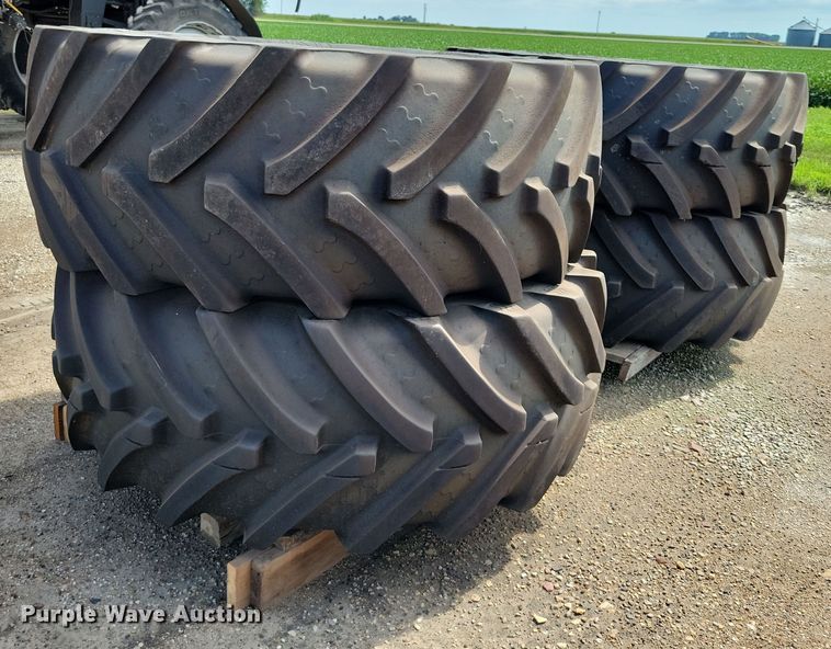 image for item EA2524 (4) 650/65R38 Agri max tires and wheels