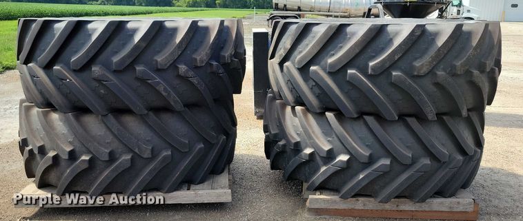 image for item EA2524 (4) 650/65R38 Agri max tires and wheels